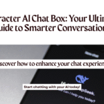 Character AI Chat Box interface with a user chatting with a custom AI character on screen